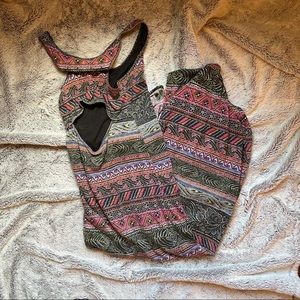 American Eagle Maxi Dress Pattern Back Cut-Out